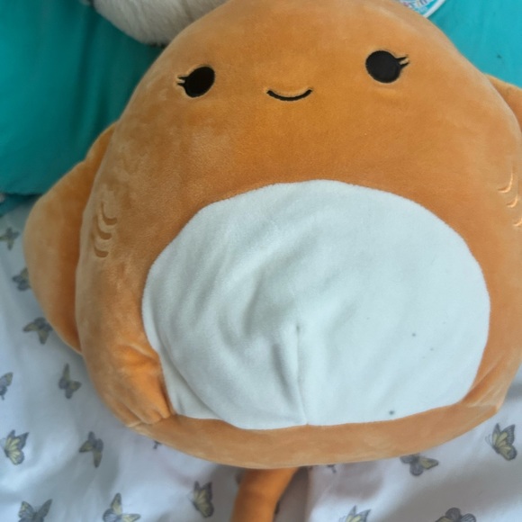 Squishmallow Halton Stingray Orange 11” Walgreens Exclusive 2022 - Picture 2 of 3